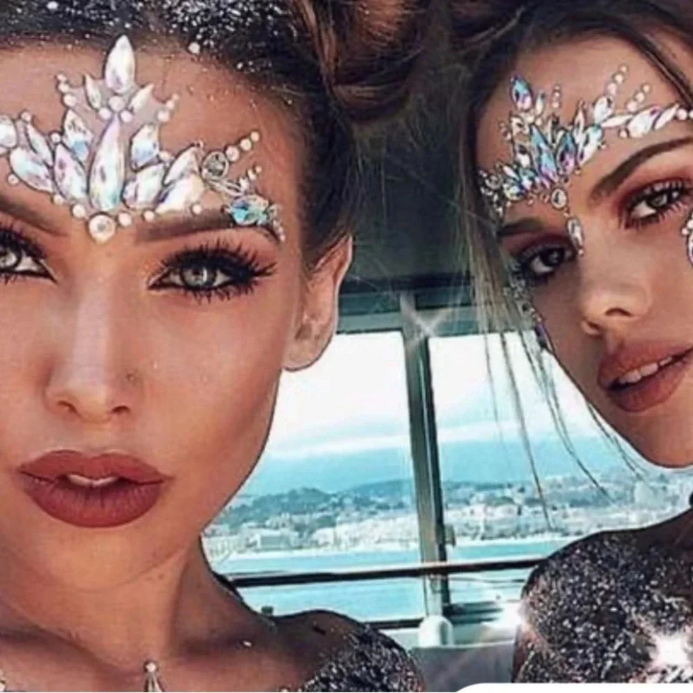 Set of 3 Face Gem Stickers Festival Makeup Mermaid Fairy Carnival New You Pick 3 - Picture 2 of 9